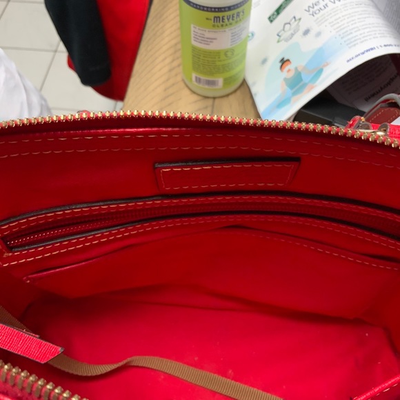 Dooney&Burke SET red domed leather purse & wallet - Picture 9 of 14